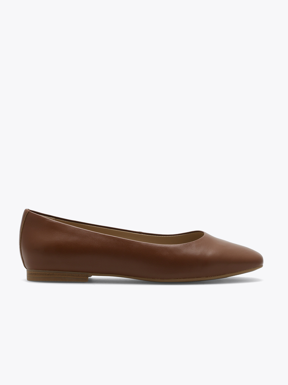 Trieste Ballerina Leather Cognac