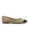Trieste Ballerina Leather Beige