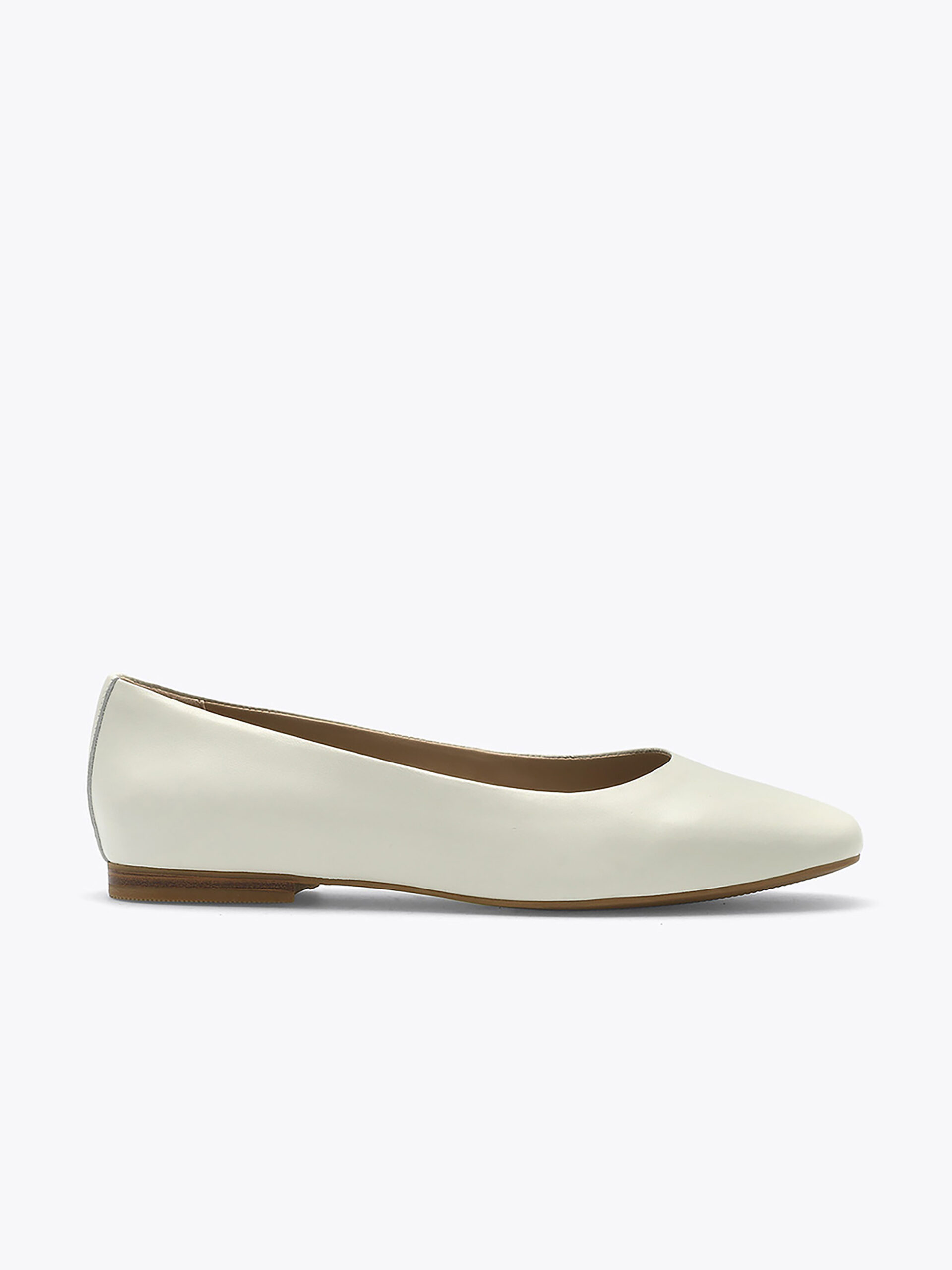Trieste Ballerina Leather Cream